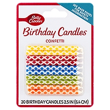 Betty Crocker Confetti Birthday Candles, 20 count, 20 Each