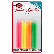 Betty Crocker Neon Birthday Candles, 24 count, 24 Each
