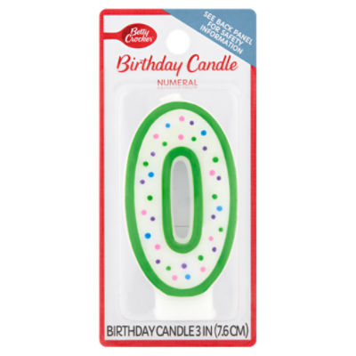 Betty Crocker Numeral 0 Birthday Candle