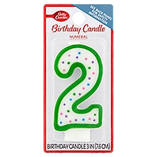 Betty Crocker Numeral 2, Birthday Candle, 1 Each