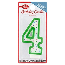 Betty Crocker Numeral 4 Birthday Candle, 1 Each