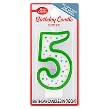 Betty Crocker Numeral 5, Birthday Candle, 1 Each