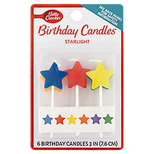 Betty Crocker Starlight Birthday Candles, 6 count, 6 Each