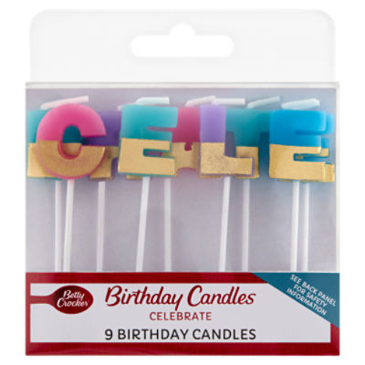 Betty Crocker Celebrate Birthday Candles, 9 count