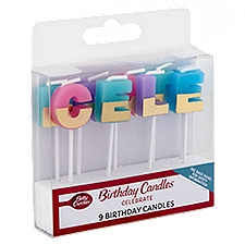 Betty Crocker Celebrate Birthday Candles, 9 count, 1 Each