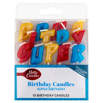 Betty Crocker Super Birthday Candles, 13 count