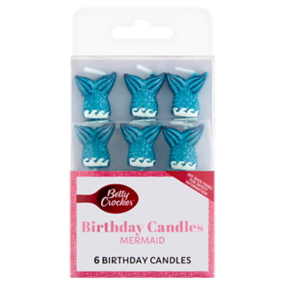 Betty Crocker Mermaid Birthday Candles, 6 count, 1 Each
