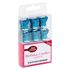 Betty Crocker Mermaid Birthday Candles, 6 count