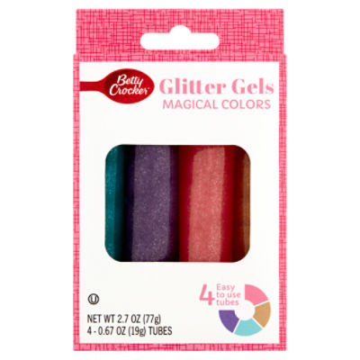Betty Crocker Magical Colors Glitter Gels, 4 count, 0.67 Ounce