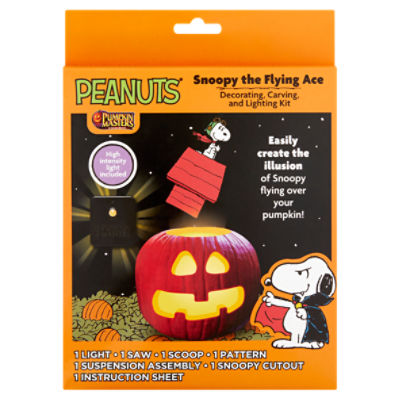 Pumpkin Masters Peanuts Snoopy the Flying Ace Decorating, Carving, and Lighting Kit