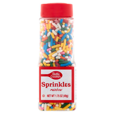 Betty Crocker Rainbow Sprinkles, 1.75 oz, 1.5 Ounce