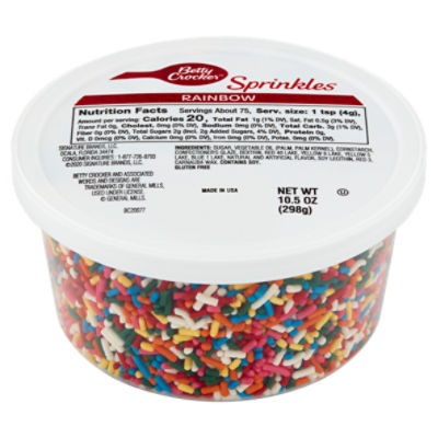 Betty Crocker Rainbow Sprinkles, 10.5 oz, 10.5 Ounce