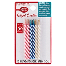 Betty Crocker Relight Birthday Candles 2.75 in, 12 count, 1 Each