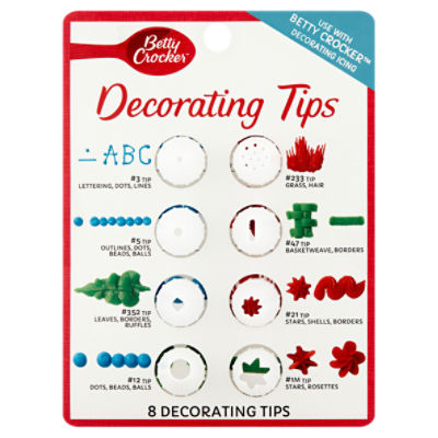 Betty Crocker Decorating Tips, 8 count, 8 Each