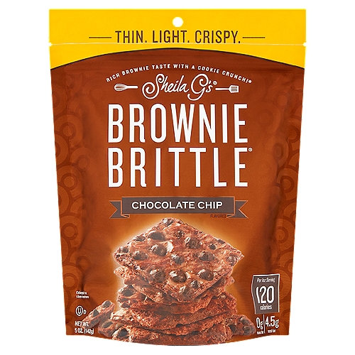 Sheila G's Chocolate Chip Flavored Brownie Brittle, 5 oz