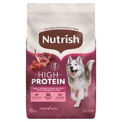 Rachael Ray Nutrish Peak Open Prairie Recipe with Beef, Venison & Lamb Natural Food for Dogs, 12 lb