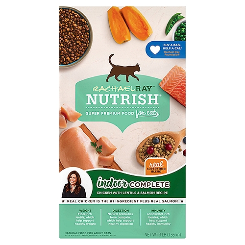Rachael Ray Nutrish Indoor Complete Super Premium Food for Cats, 3 lb