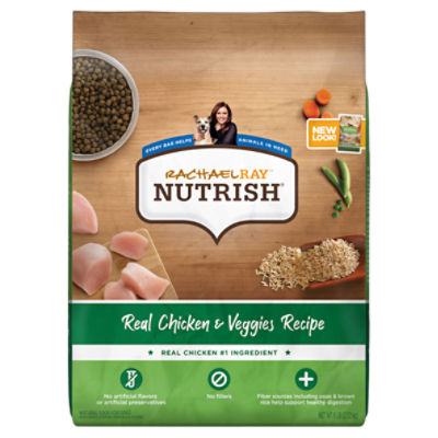 Rachael Ray Nutrish Real Chicken & Veggies Recipe Natural Food for Dogs ...