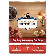Rachael Ray Nutrish Real Beef, Peas Brown Rice Recipe Natural Food for Dogs, 6 lb