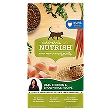 Rachael Ray Nutrish Real Chicken & Brown Rice Recipe Natural Food for Cats, 3 lb