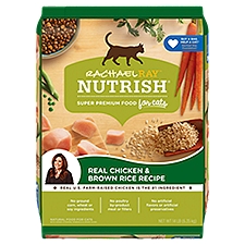 Rachael Ray Nutrish Real Chicken & Brown Rice Recipe Natural Food for Cats, 14 lb