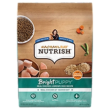 Rachael Ray Nutrish Bright Puppy Real Chicken & Brown Rice Recipe Natural Food for Dogs, 6 lb