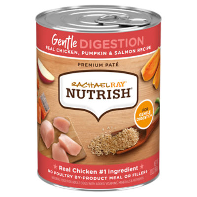 Rachael Ray Nutrish Real Chicken Pumpkin & Salmon Recipe Natural Food for Adult Dogs, 13 oz