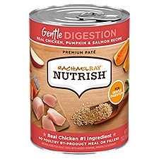 Rachael Ray Nutrish Real Chicken Pumpkin & Salmon Recipe Natural Food for Adult Dogs, 13 oz