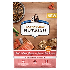 Rachael Ray Nutrish Real Salmon, Veggies & Brown Rice Recipe Natural Food for Adult Dogs, 5.5 lb