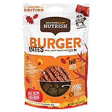 Rachael Ray Nutrish Burger Bites Beef Recipe with Bison, Treats for Dogs, 5 Ounce