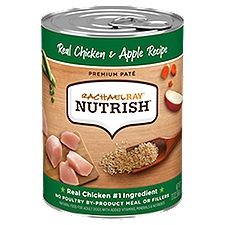 Rachael Ray Nutrish Premium Pate Real Chicken & Apple Recipe Natural Food for Adult Dogs, 13 oz