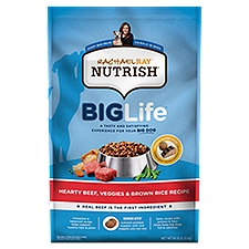 Rachael Ray Nutrish Big Life Hearty Beef, Veggies & Brown Rice Natural Food for Adult Dogs, 14 lb
