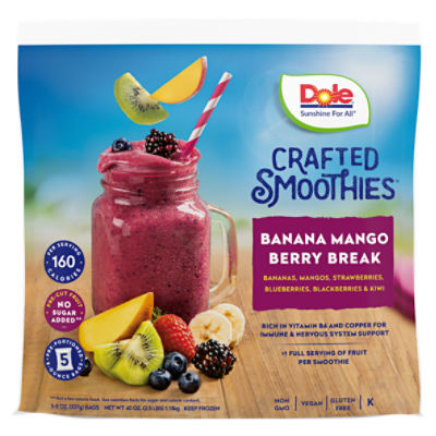 Crafted Smoothies Banana Mango Berry Break 5/8oz, 40 Ounce
