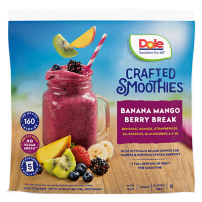 DOLE CRAFTED SMOOTHIE BLENDS® Mixed Berry Oatmeal Pre-Portioned