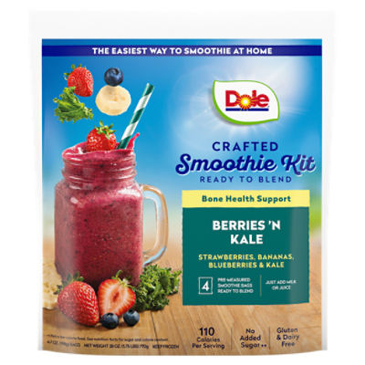 Dole Berries 'n Kale Crafted Smoothie Kit, 7 oz, 4 count