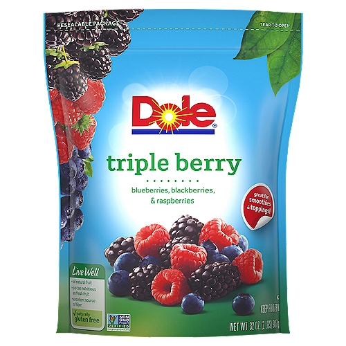 Our Triple Berries
Picked at peak sweetness & ripeness
Frozen to lock in flavor
Checked for quality assurance