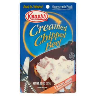 Knauss Foods Creamed Chipped Beef Topping, 10 oz, 11 Ounce