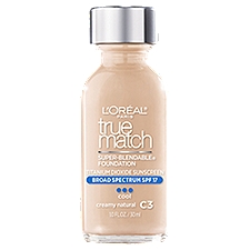 L'Oréal Paris True Match Cool Creamy Natural C3 SPF 17, Super-Blendable Sunscreen Foundation, 1 Fluid ounce