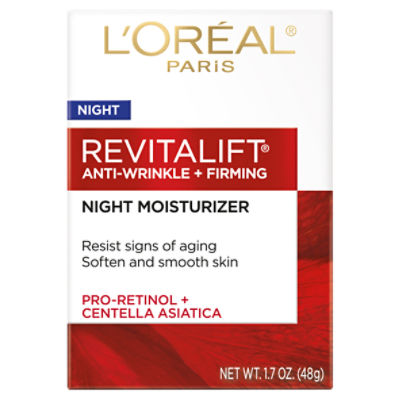 L'Oreal Paris Revitalift Anti Wrinkle + Firming Anti-Aging Night Cream, 1.7 oz., 1.7 Ounce