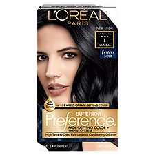 L'Oréal Paris Superior Preference Ultimate Black 1 Natura Level 3 Permanent Haircolor, 1 application