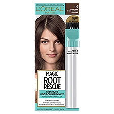 L'Oréal Paris Magic Root Rescue 4 Matches Dark Brown Shades Permanent, Haircolor, 1 Each