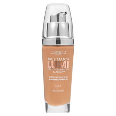 L'Oréal Paris True Match Lumi N7-8 Classic Tan Healthy Luminous Makeup Sunscreen, SPF 20, 1.0 fl oz