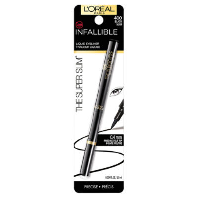L'Oréal Paris Infallible The Super Slim 400 Black Precise Liquid Eyeliner, 0.034 fl oz