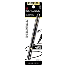 L'Oréal Paris Infallible The Super Slim 400 Black Precise Liquid Eyeliner, 0.034 fl oz