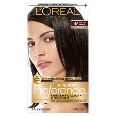 L'Oréal Paris Superior Preference 4A Dark Ash Brown Cooler Haircolor, 1 ...