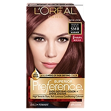 L'Oréal Paris Superior Preference Medium Auburn 5MB Warmer Level 3 Haircolor, 1 application