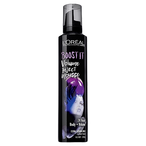 L'Oreal Paris Advanced Hairstyle BOOST IT Volume Inject Mousse, 8.3 oz.