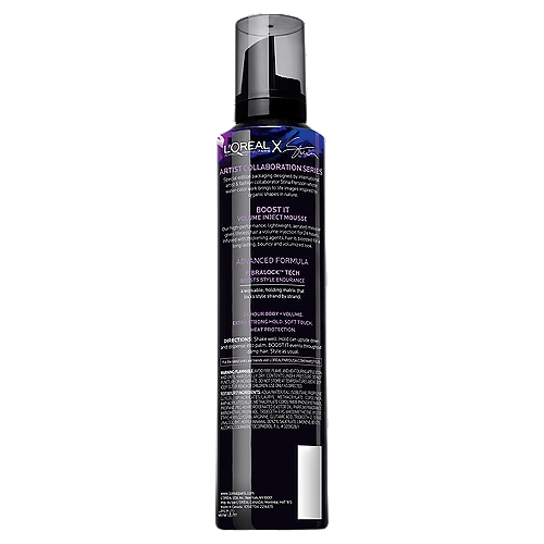 L'Oreal Paris Advanced Hairstyle BOOST IT Volume Inject Mousse,  oz.