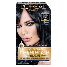 L'Oréal Paris Superior Preference Black Sapphire 2BL Level 3 Permanent Haircolor, 1 application