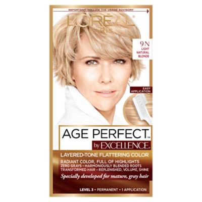 L'Oréal Paris Excellence Age Perfect 9N Medium Natural Blonde Level 3 Haircolor, 1 application